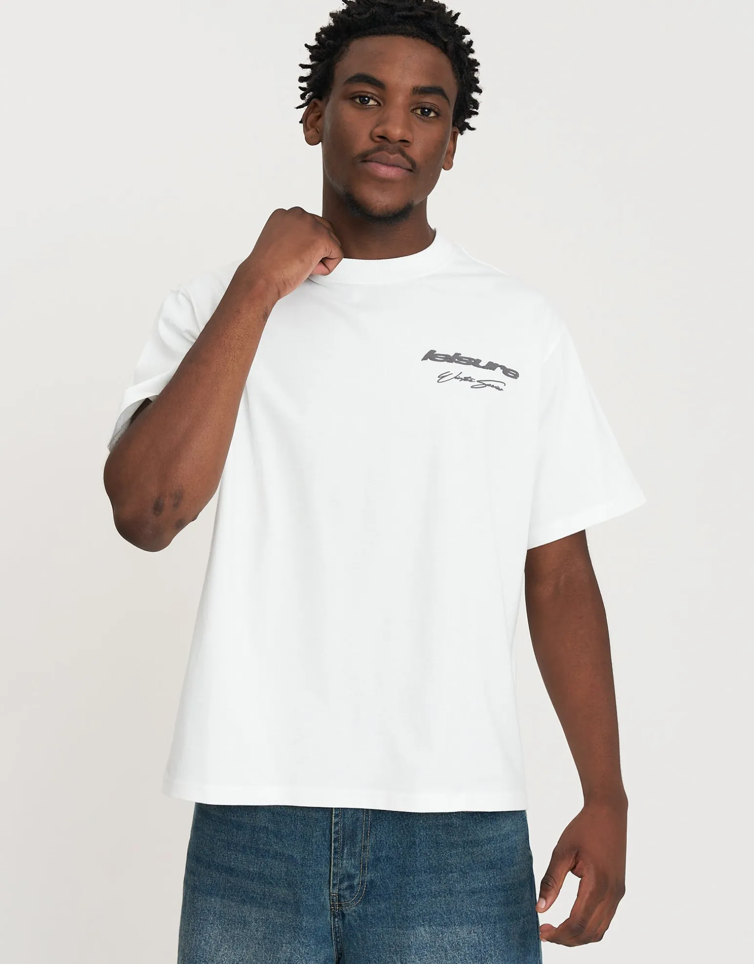 Leisure Relaxed Fit T Shirt in Pewter Grey