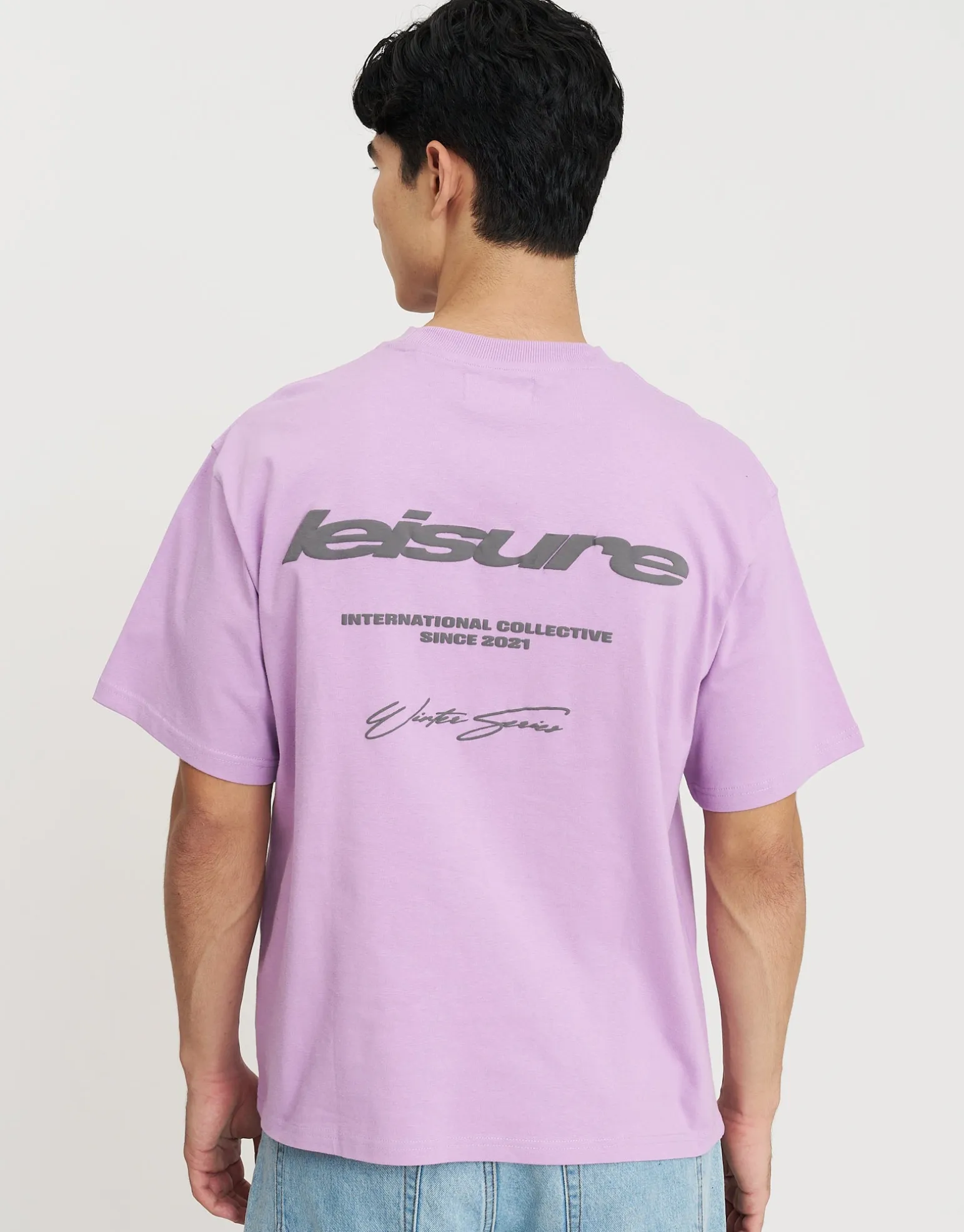 Leisure Relaxed Fit T Shirt in Pewter Grey