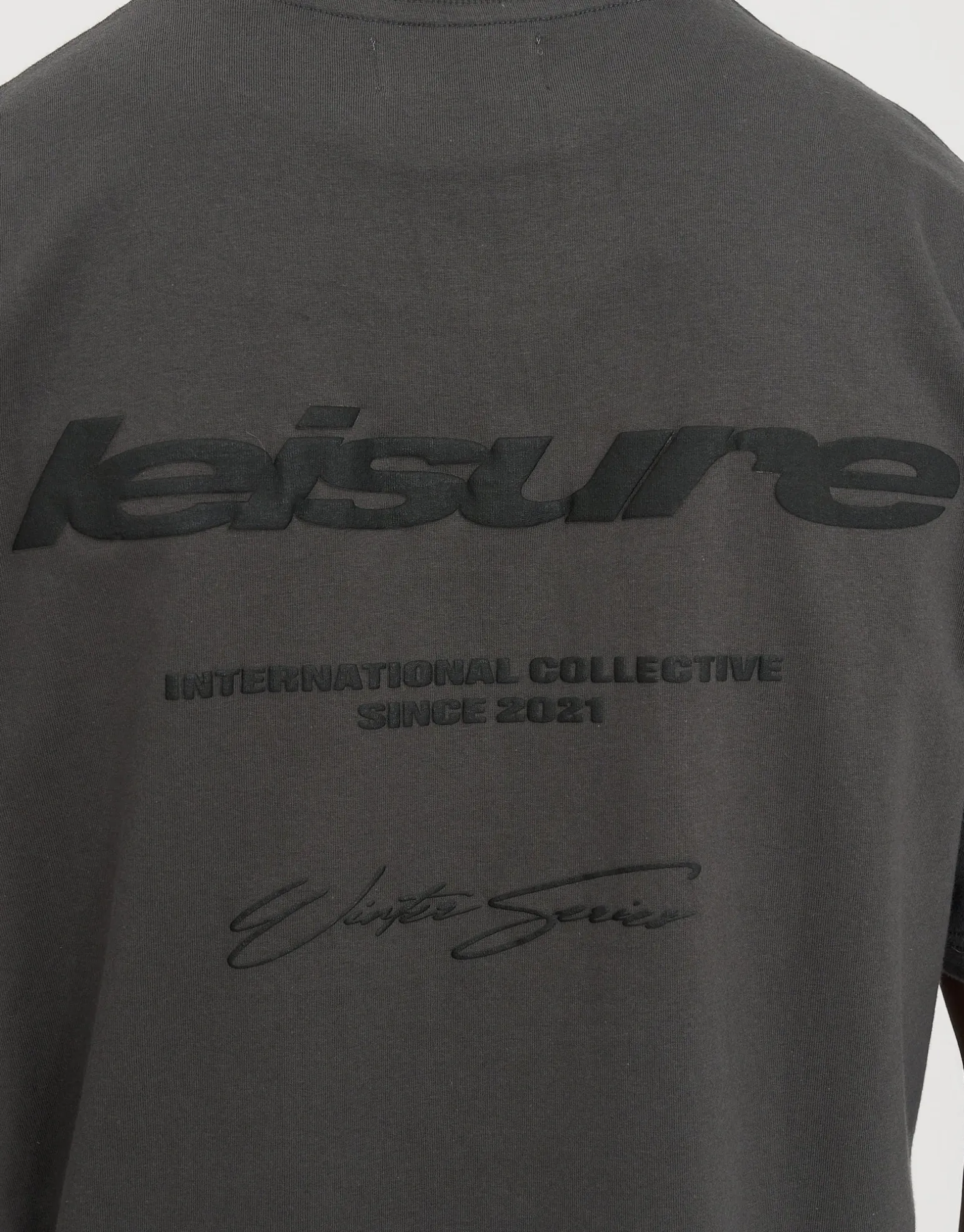 Leisure Relaxed Fit T Shirt in Pewter Grey