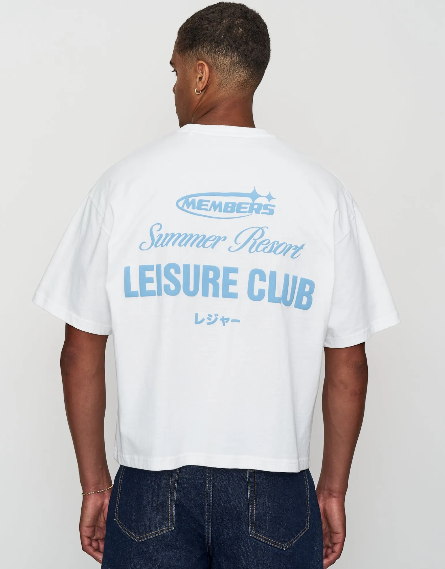 Leisure Summer Cropped Box Fit T Shirt in Pebble