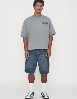 Leisure Summer Cropped Box Fit T Shirt in Pebble