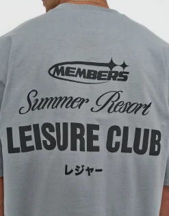 Leisure Summer Cropped Box Fit T Shirt in Bitter Brown