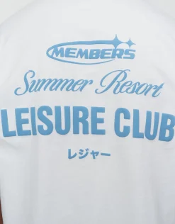 Leisure Summer Cropped Box Fit T Shirt in Blanc
