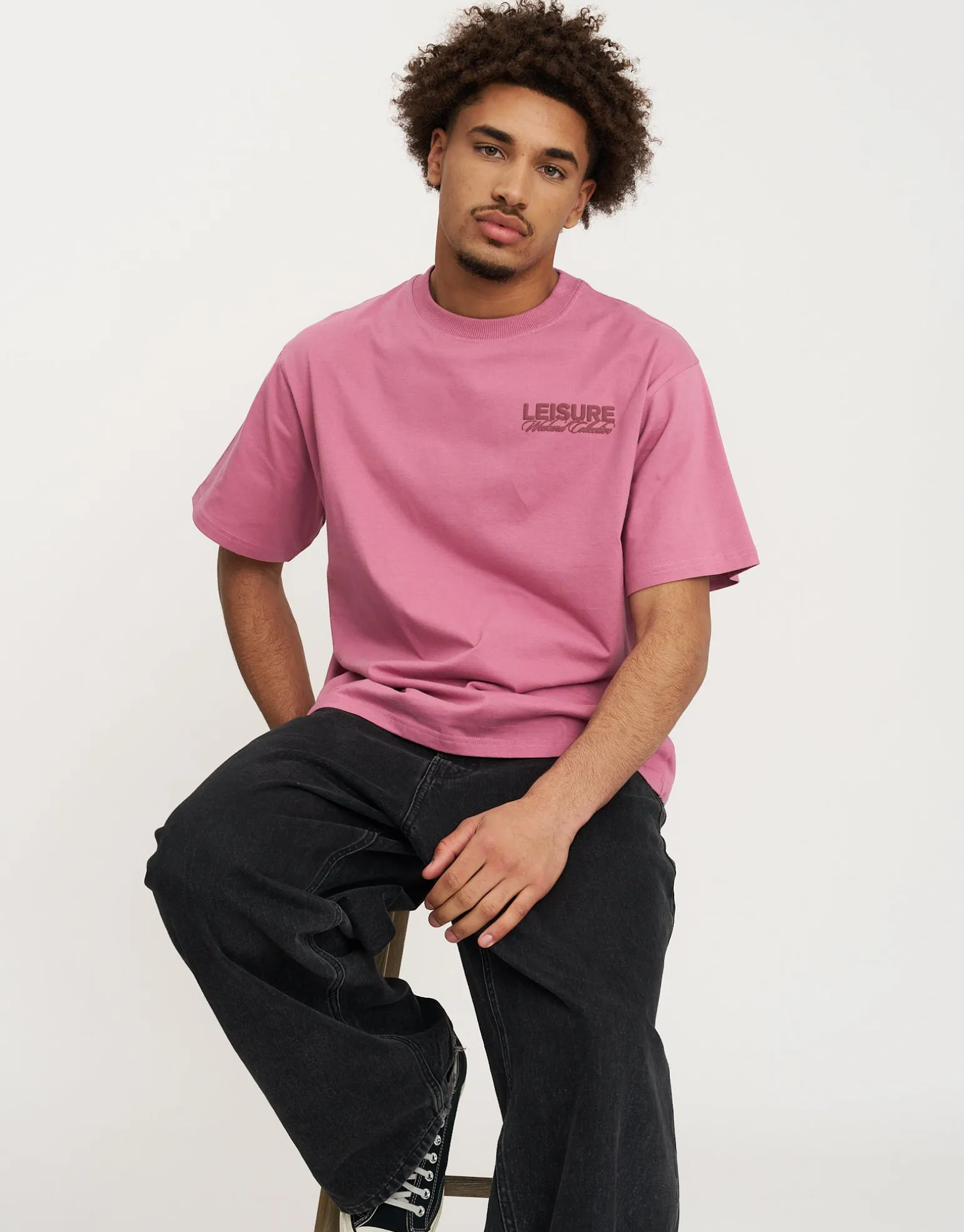 Leisure Weekend Collective Relaxed Fit T Shirt in Snow Marl