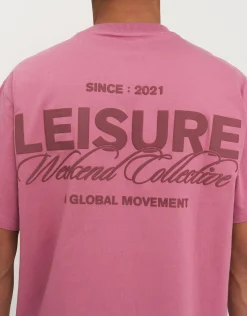 Leisure Weekend Collective Relaxed Fit T Shirt in Snow Marl