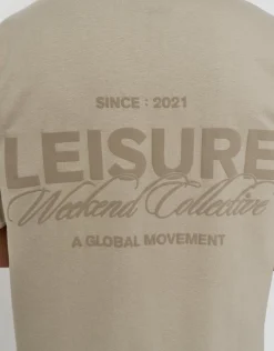 Leisure Weekend Collective Relaxed Fit T Shirt in Snow Marl