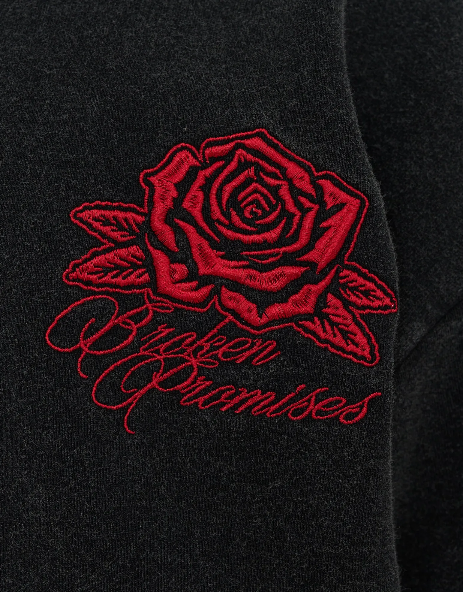 Los Angeles Rose Oversized Hoodie in Washed Black