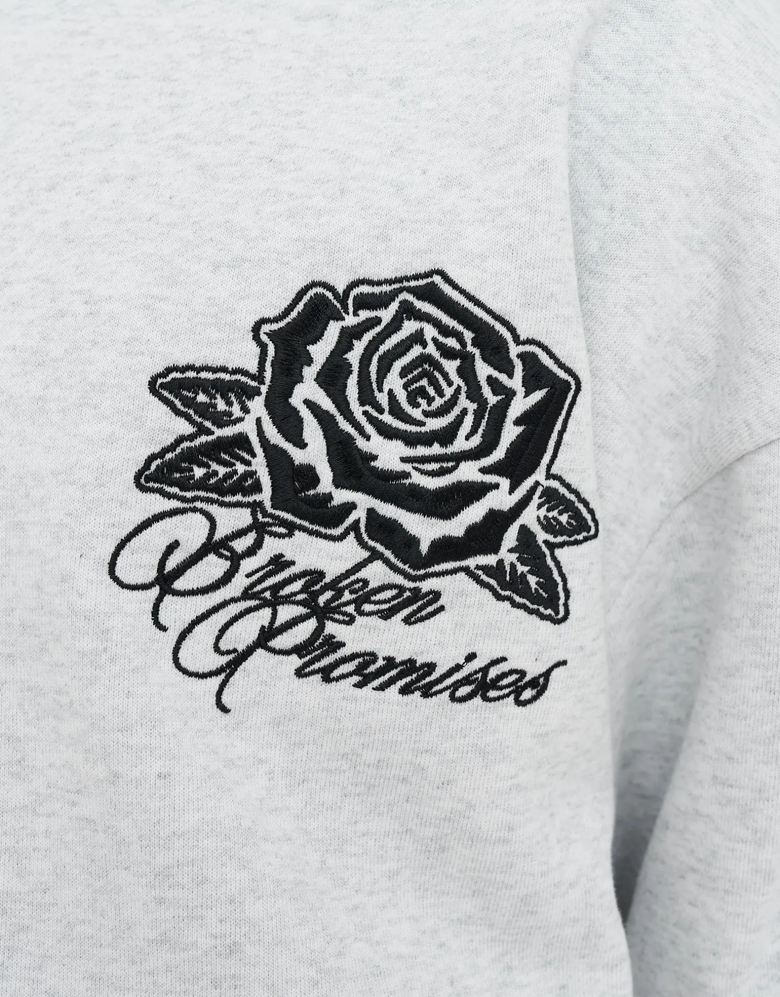 Los Angeles Rose Oversized Hoodie in Washed Black