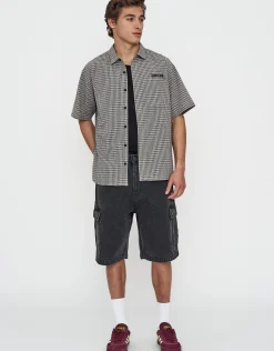 Madison Check Short Sleeve Shirt in Brown