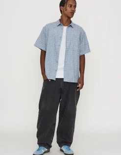 Madri Check Short Sleeve Shirt in Blue
