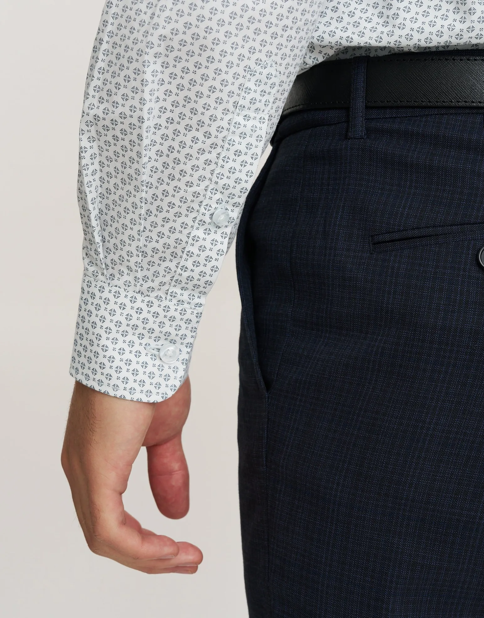 Malo Long Sleeve Dress Shirt in Navy