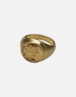 Medallion Ring in Vintage Silver