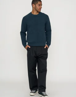 Melange Crew Neck Knit in Khaki