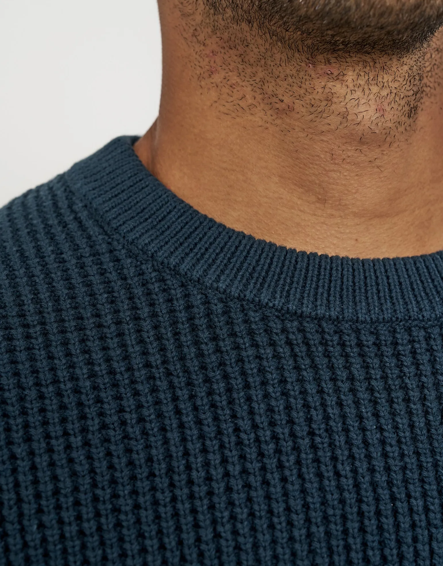 Melange Crew Neck Knit in Khaki