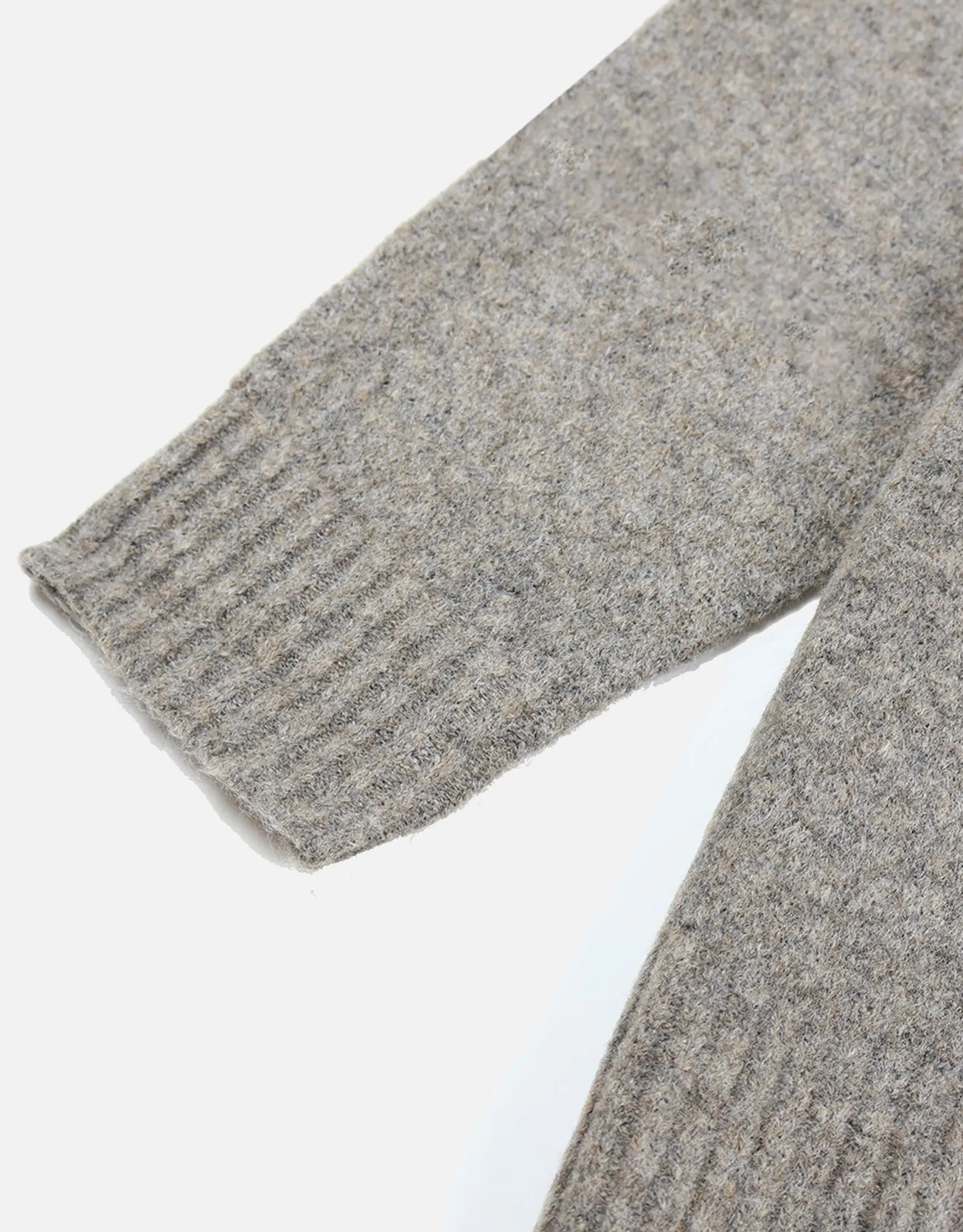 Melange Crew Neck Knit in Khaki