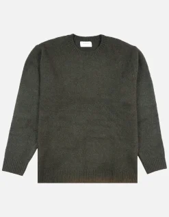 Melange Crew Neck Knit in Khaki