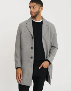 Melton Overcoat in Grey
