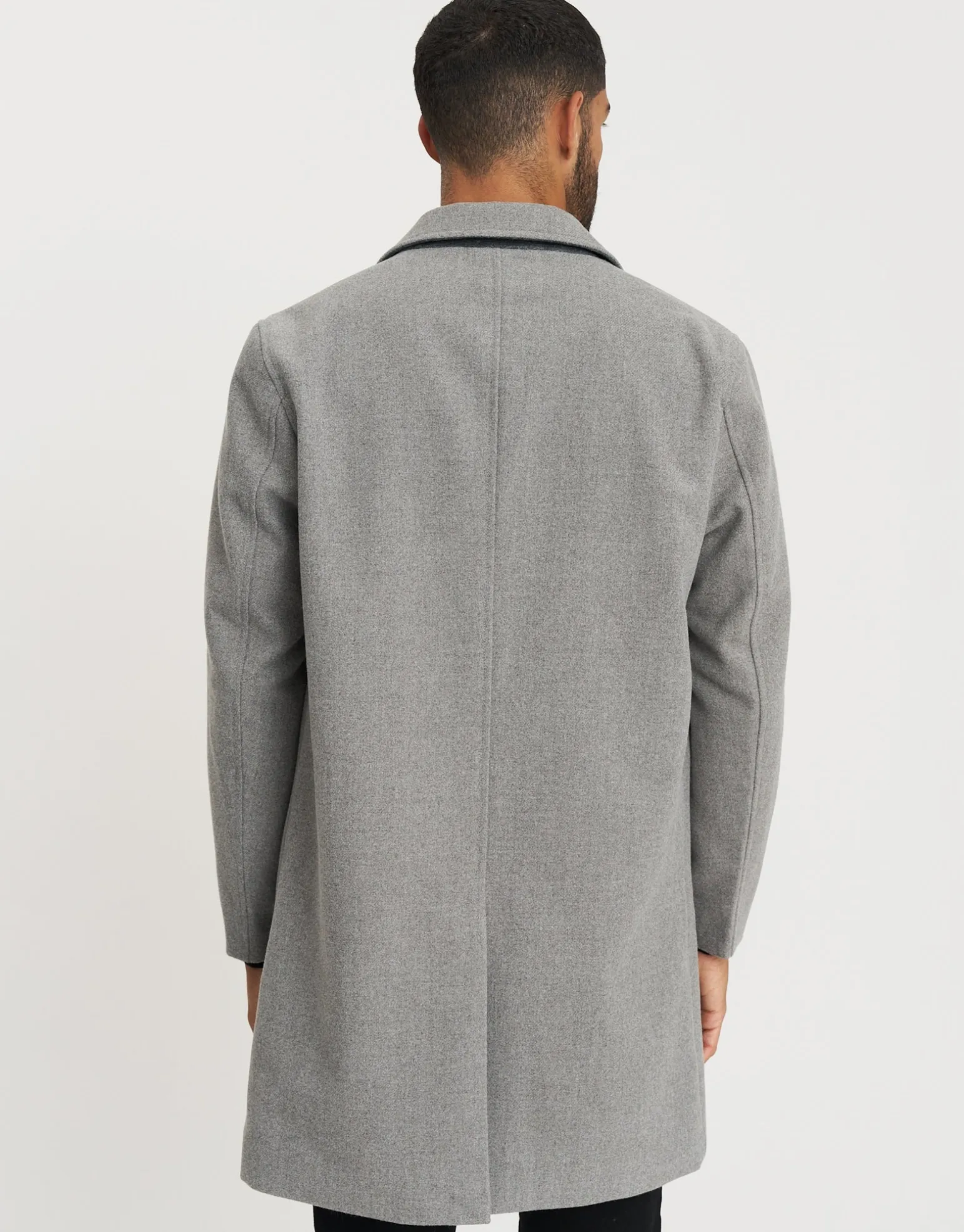 Melton Overcoat in Grey