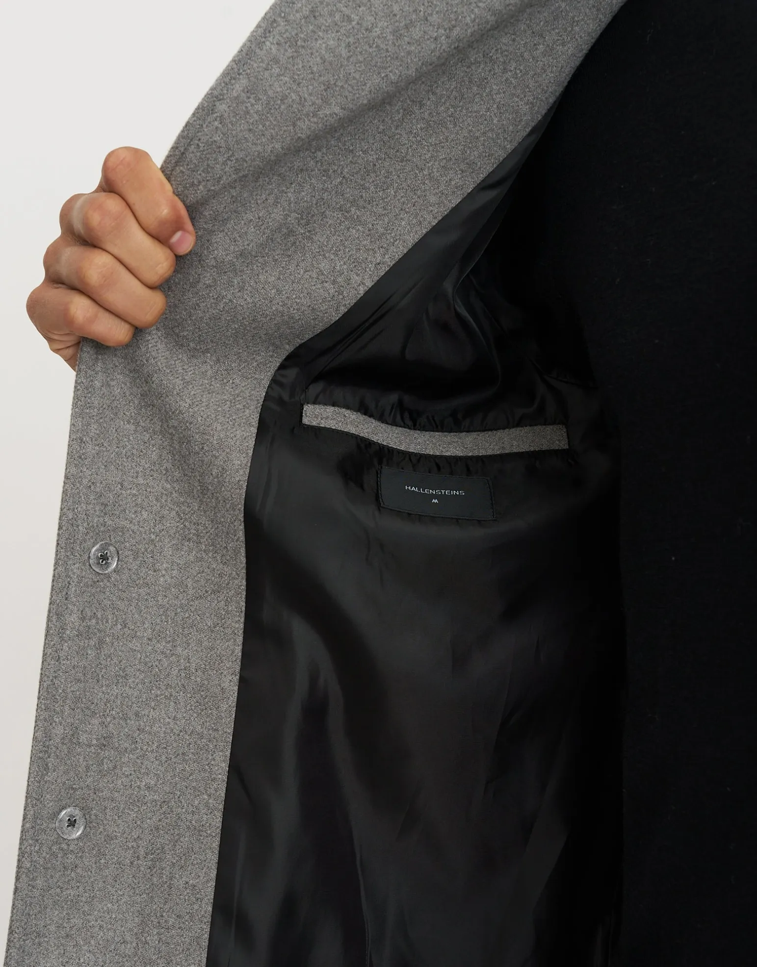 Melton Overcoat in Grey