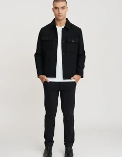 Melton Smart Jacket in Black