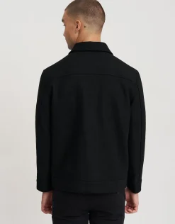 Melton Smart Jacket in Black