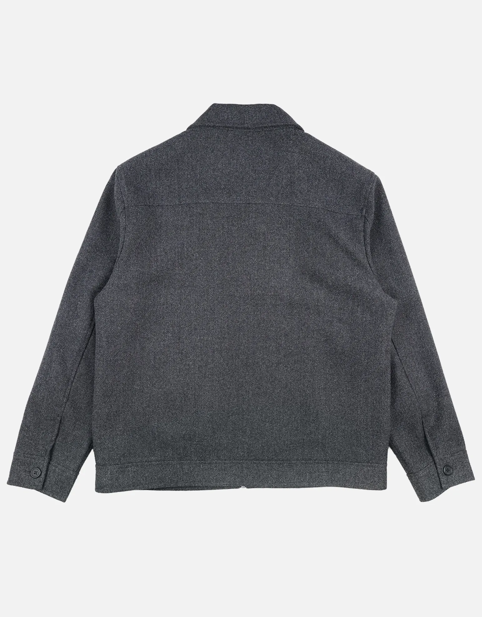Melton Zip Through Jacket in Charcoal