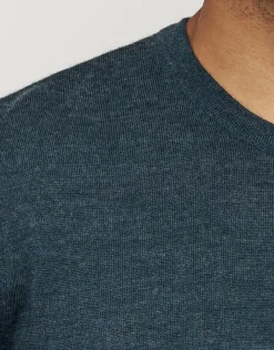 100% Merino Crew Neck Knit Jumper in Chocolate
