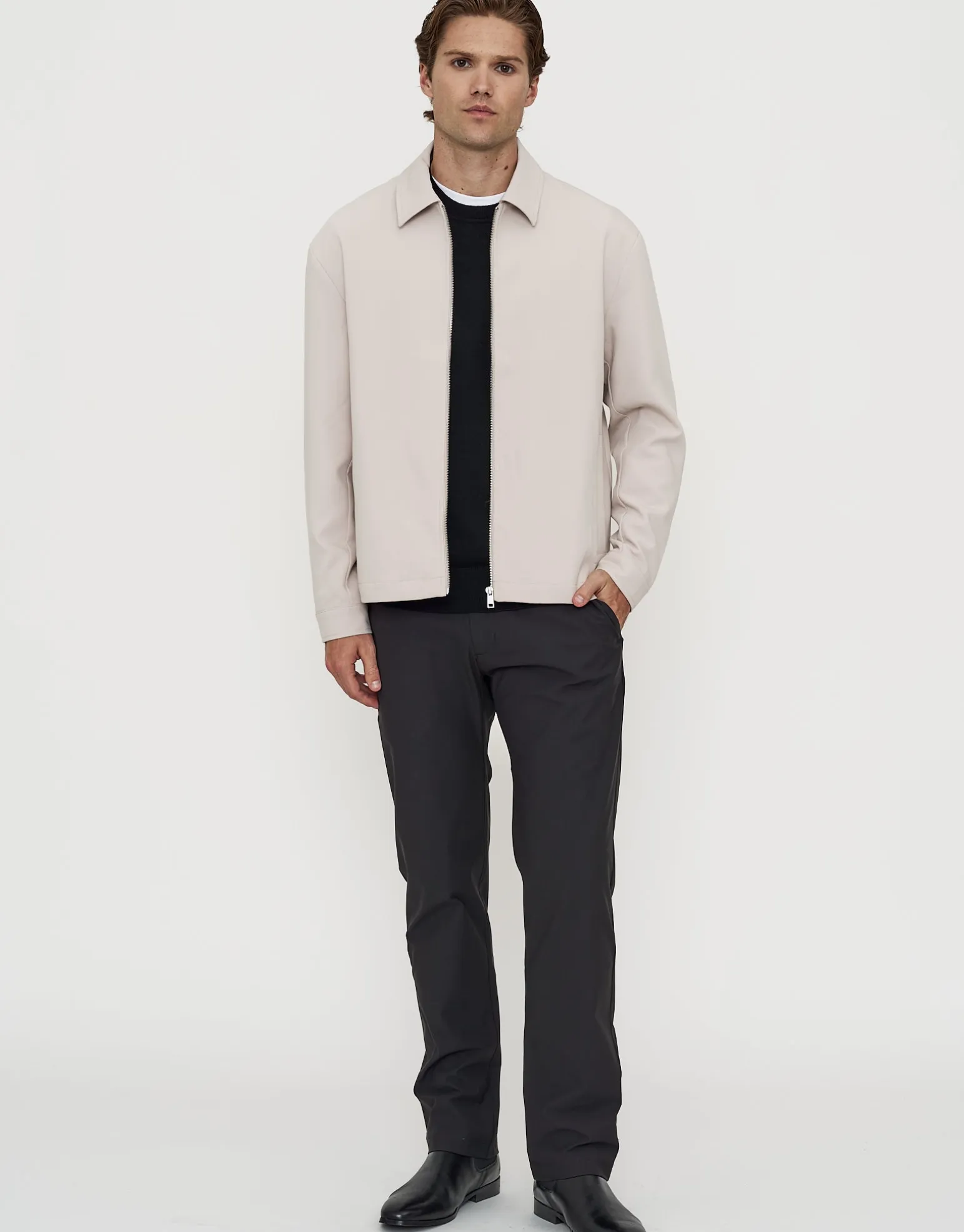 100% Merino Crew Neck Knit Jumper in Green