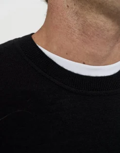 100% Merino Crew Neck Knit Jumper in Petrol