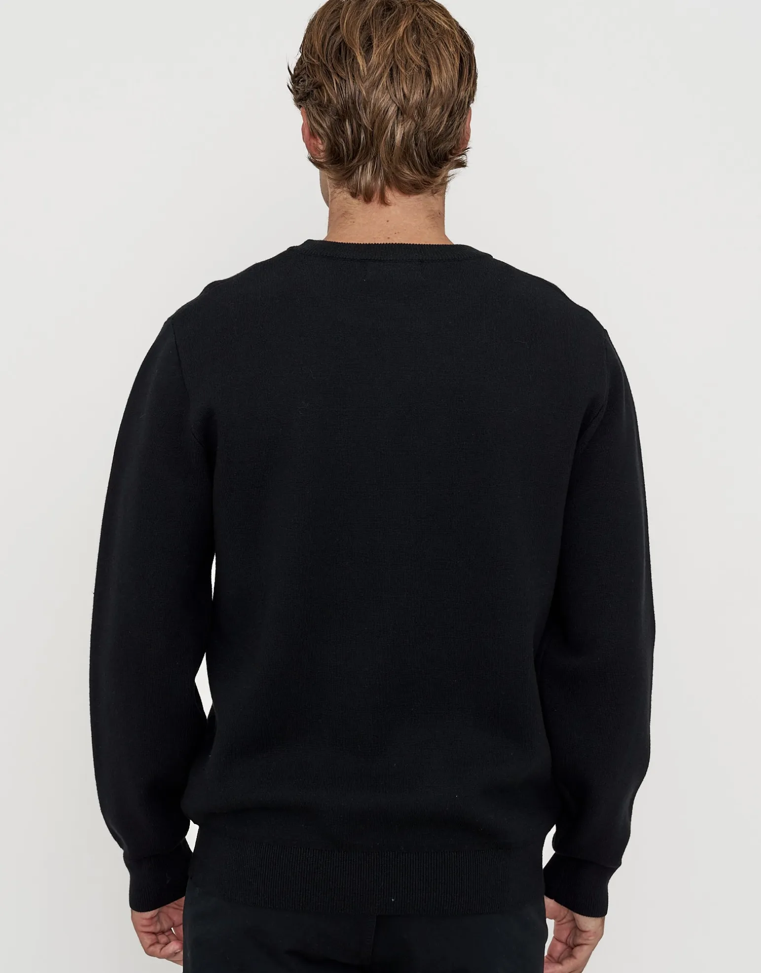 Milano Crew Neck Knit in Jet Black