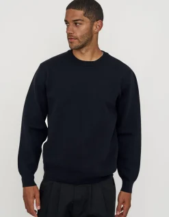 Milano Crew Neck Knit in Jet Black