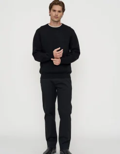 Milano Crew Neck Knit in Jet Black
