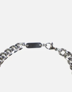 8mm Flat Curb Bracelet in Brushed Gold