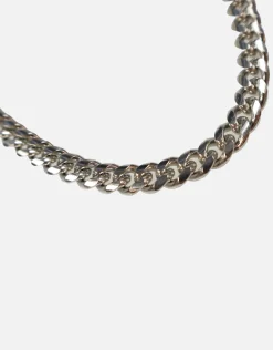 8mm Flat Curb Bracelet in Silver