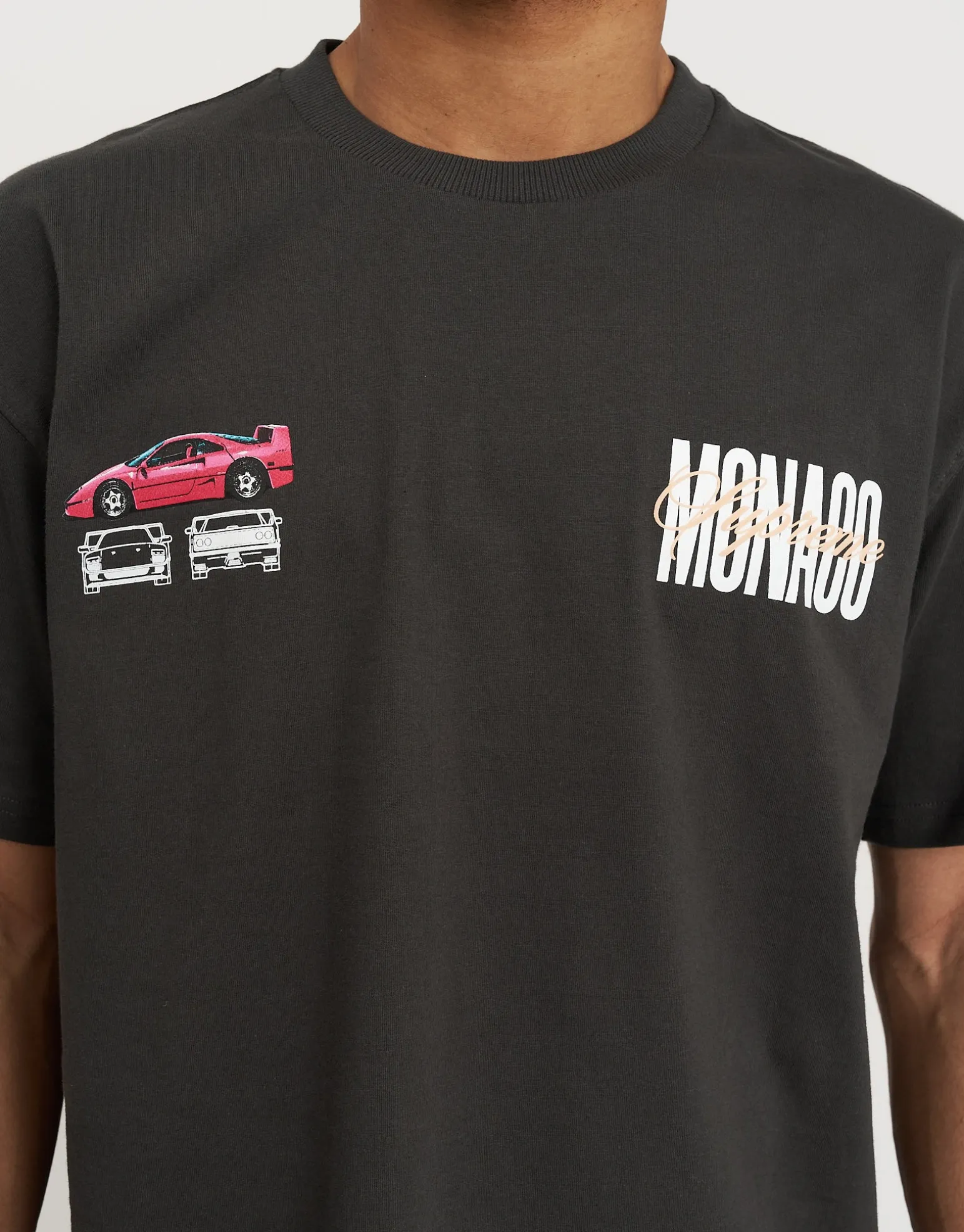 Monte Carlo Car Relaxed Fit T Shirt in Blanc