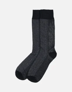Multi Pattern Dress Socks in Navy