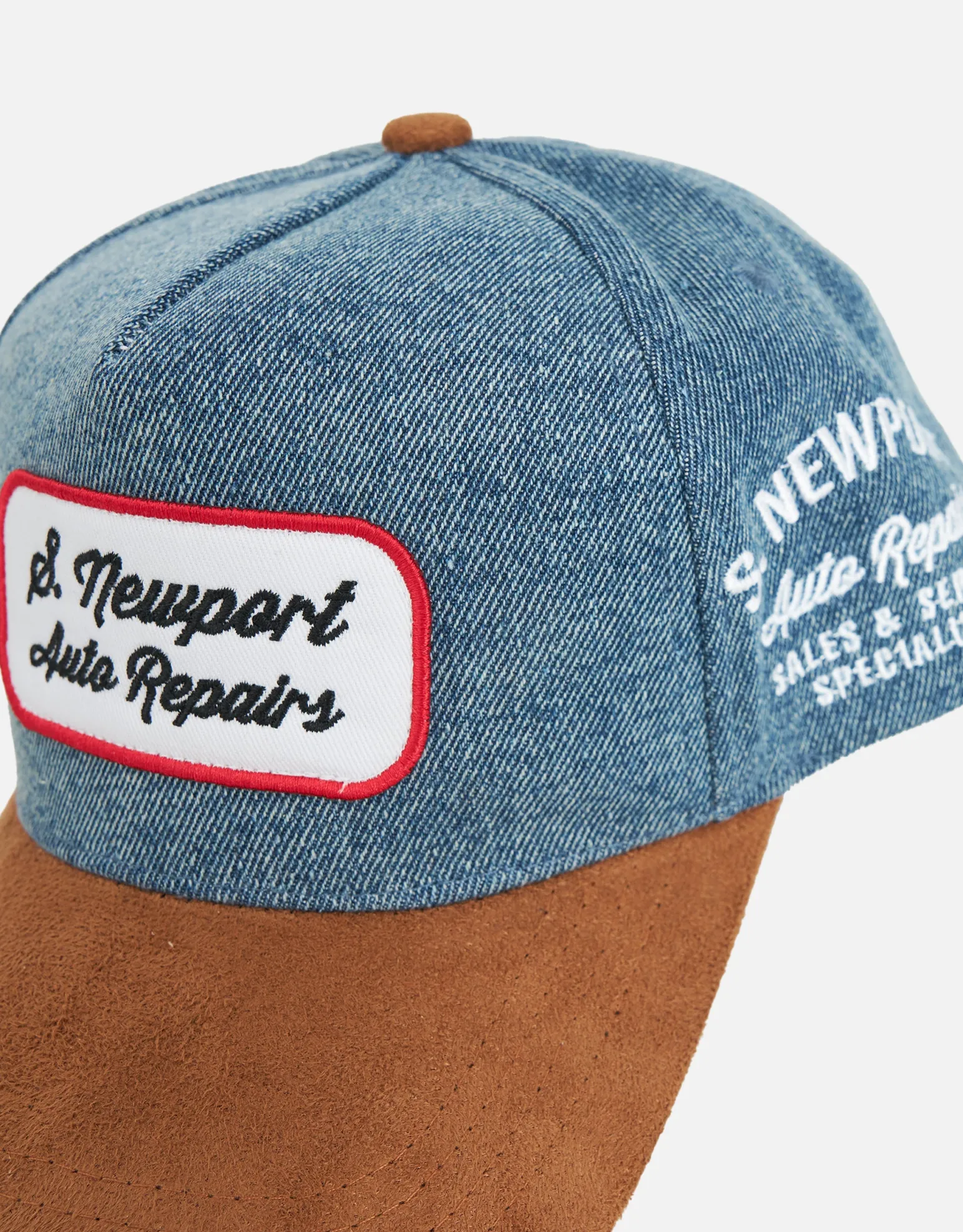 Newport Denim Cap in Washed Denim