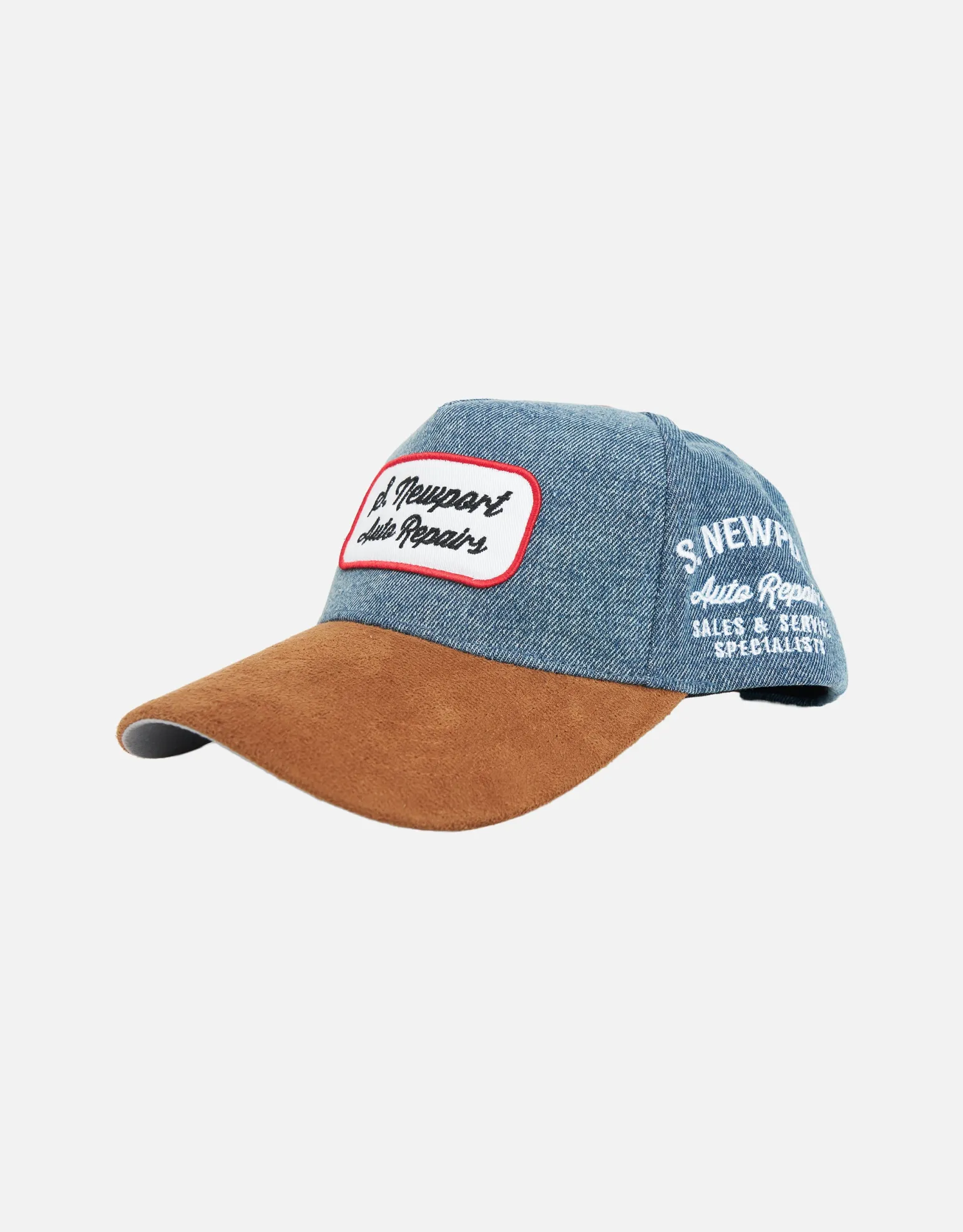 Newport Denim Cap in Washed Denim
