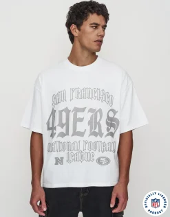 NFL Raiders Urban Box Fit T Shirt in Pewter Grey