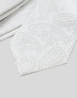 Night Paisley Textured Slim Tie in Black