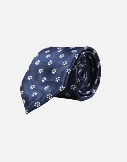 Night Paisley Textured Slim Tie in White