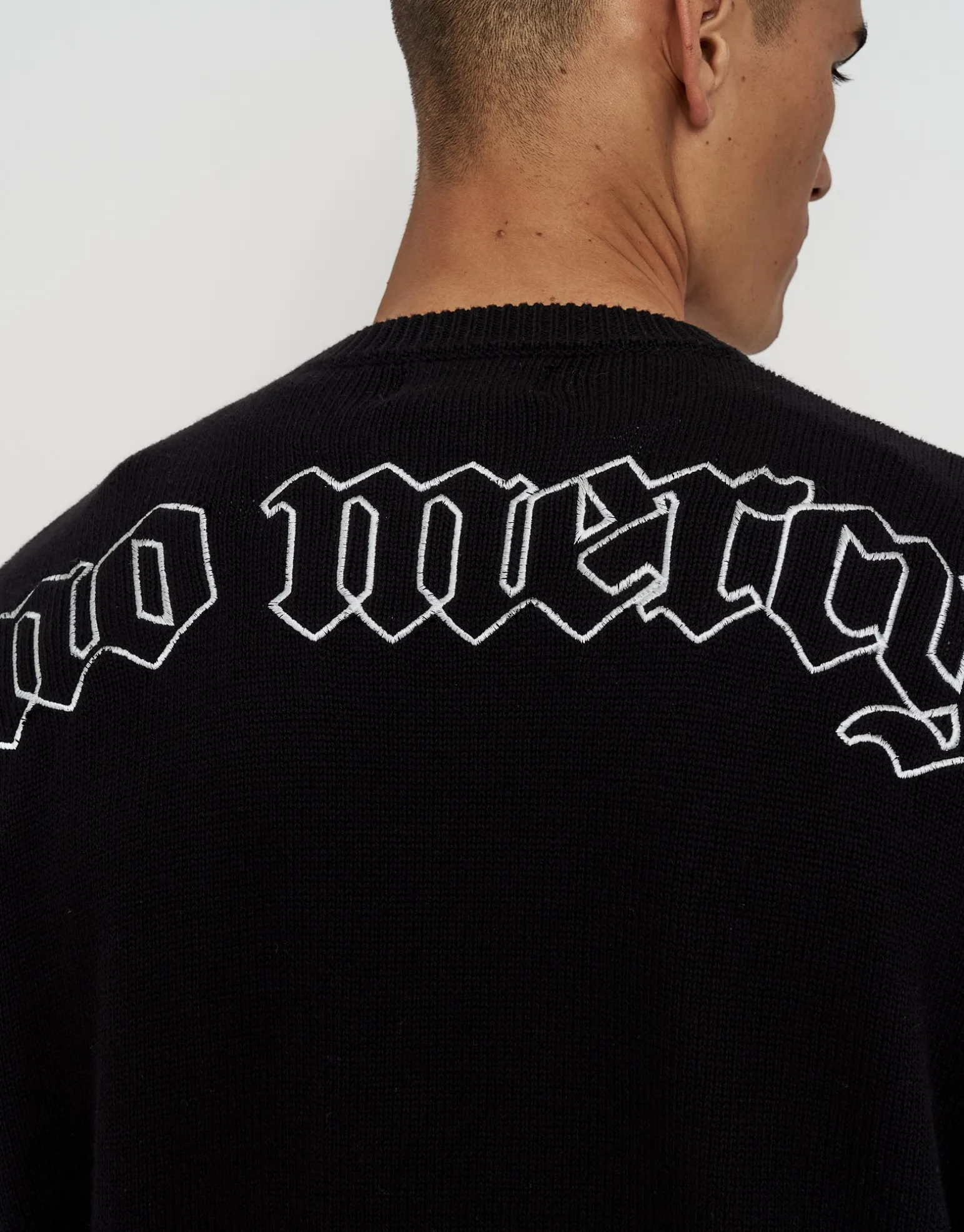 No Mercy Relaxed Knit Jumper in Black