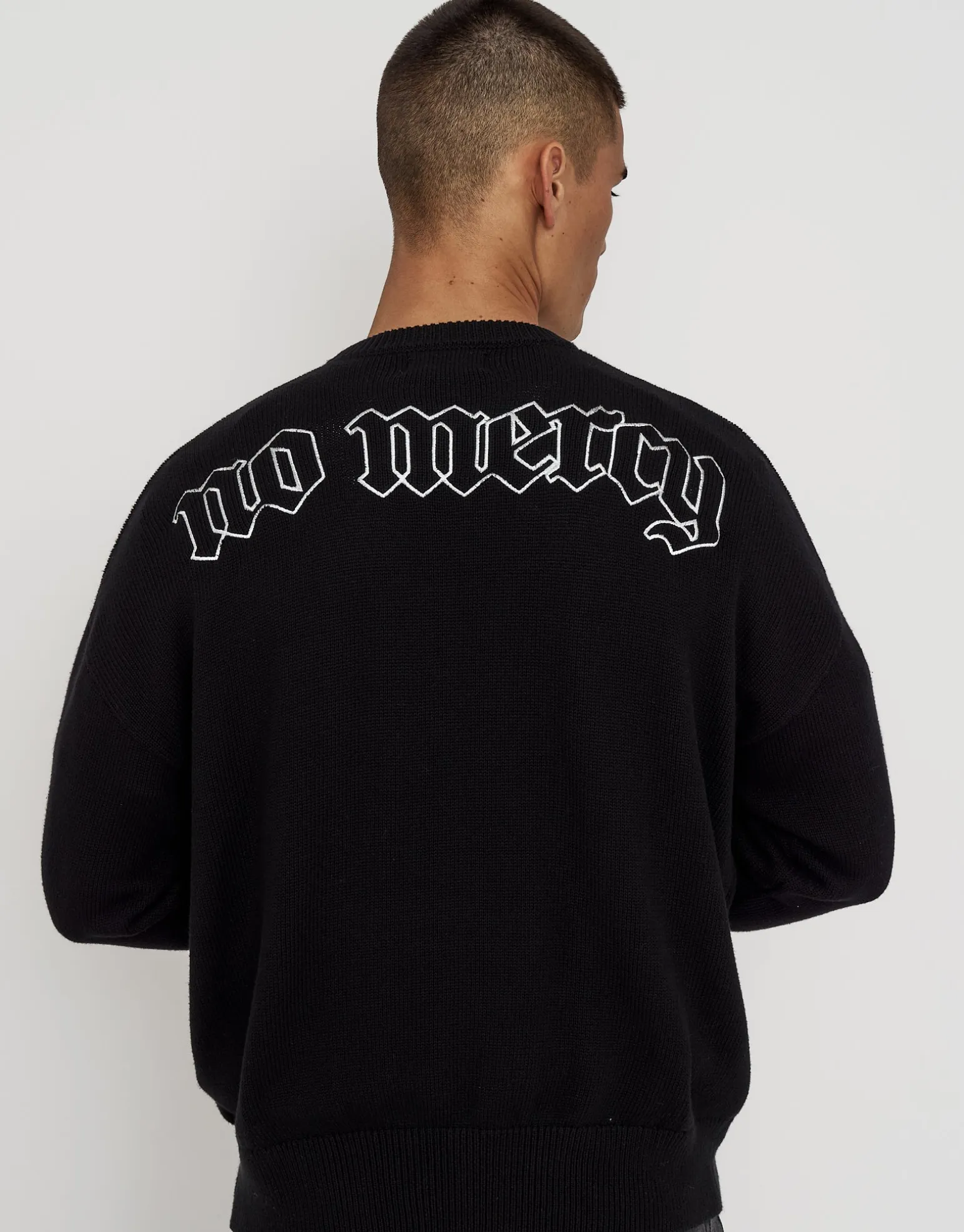 No Mercy Relaxed Knit Jumper in Black