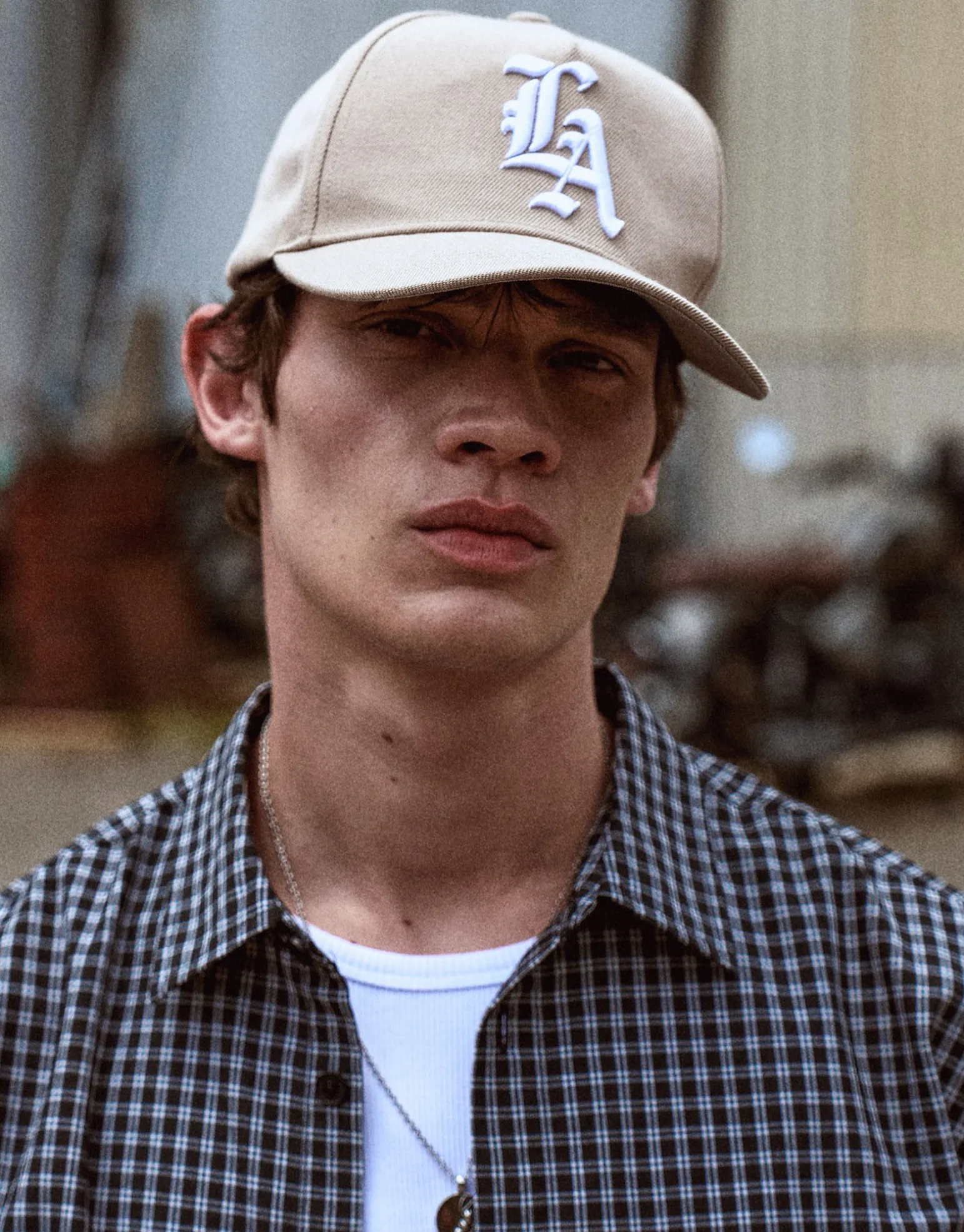 NY Embroidered Cap in Black