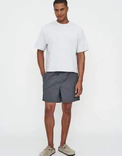 Nylon Leisure Club Print Shorts in Asphalt