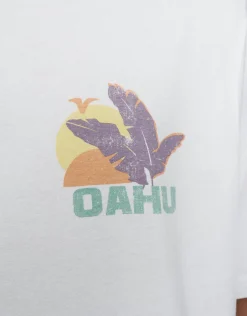 Oahu Paradise Relaxed Fit T Shirt in Optical White
