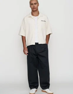 Okinawa Resort Short Sleeve Shirt in Black