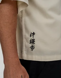 Okinawa Resort Short Sleeve Shirt in Black