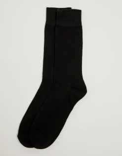Organic Cotton Dress Socks in Black