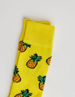 Organic Cotton Hanging Sloth Dress Socks in Navy